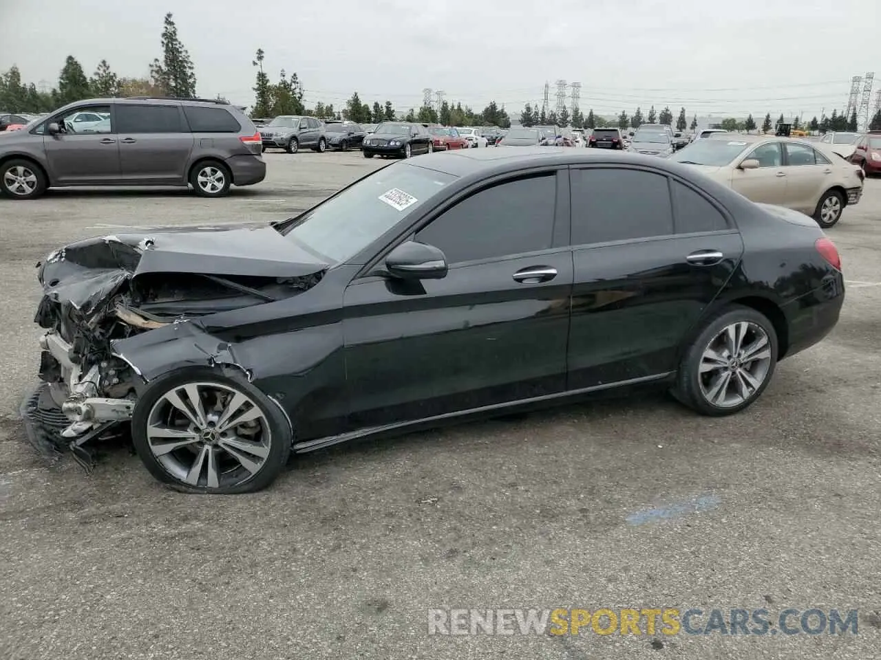 1 fotografías del automóvil dañado WDDWF8DB1KR483781 MERCEDES-BENZ C-CLASS 2019