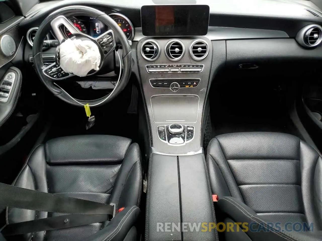 8 fotografías del automóvil dañado WDDWF8DB1KR483781 MERCEDES-BENZ C-CLASS 2019