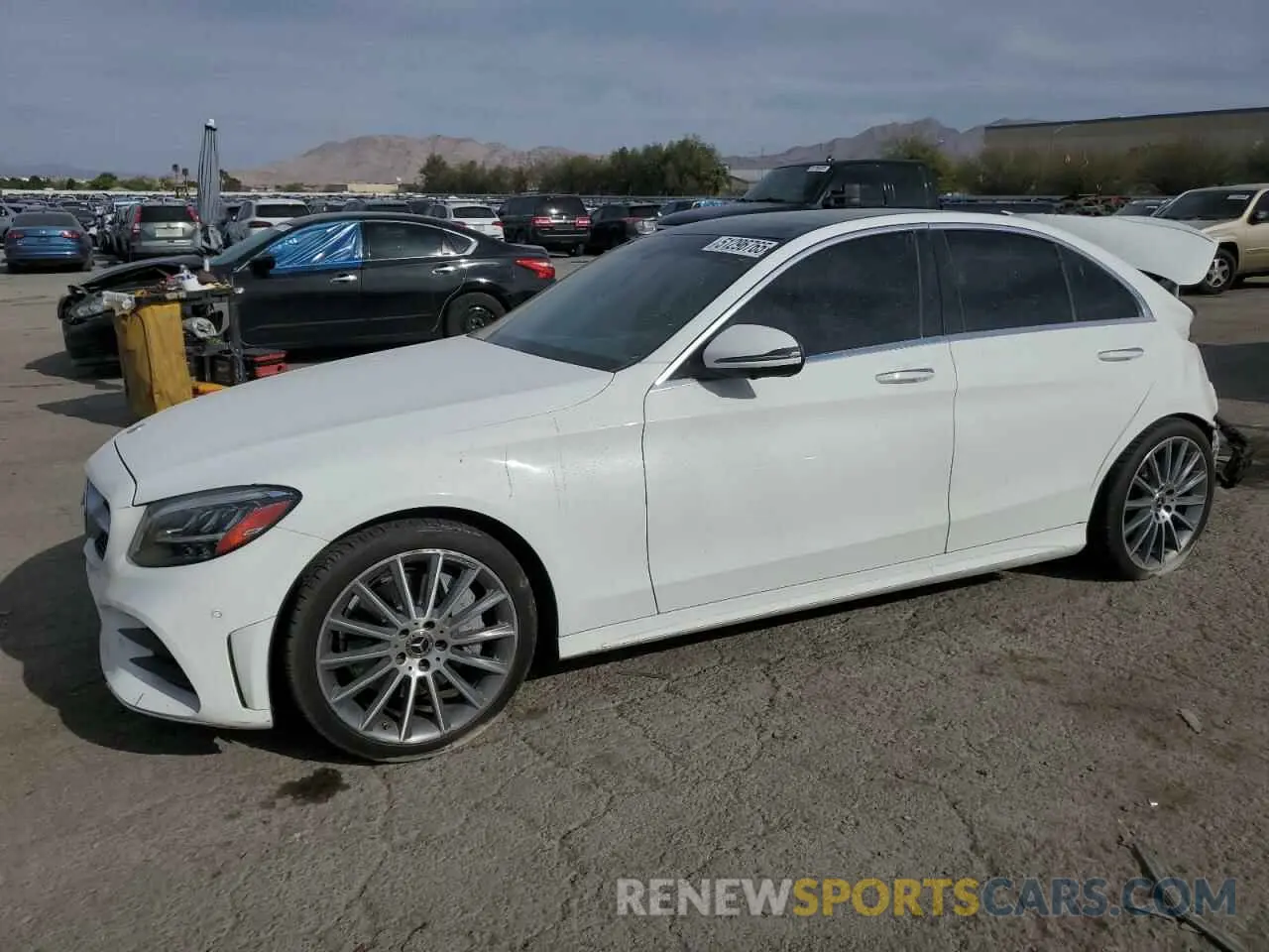 1 fotografías del automóvil dañado WDDWF8DB3KR501438 MERCEDES-BENZ C-CLASS 2019