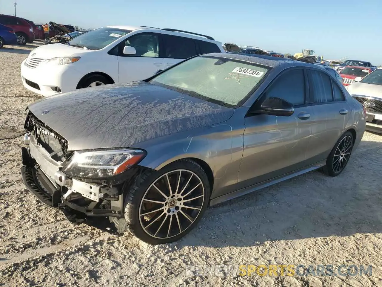 1 fotografías del automóvil dañado WDDWF8DB8KR482143 MERCEDES-BENZ C-CLASS 2019