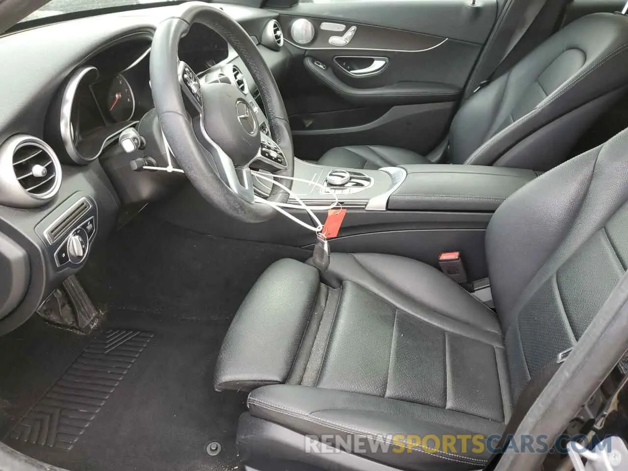 7 fotografías del automóvil dañado WDDWF8EB0KR502531 MERCEDES-BENZ C-CLASS 2019