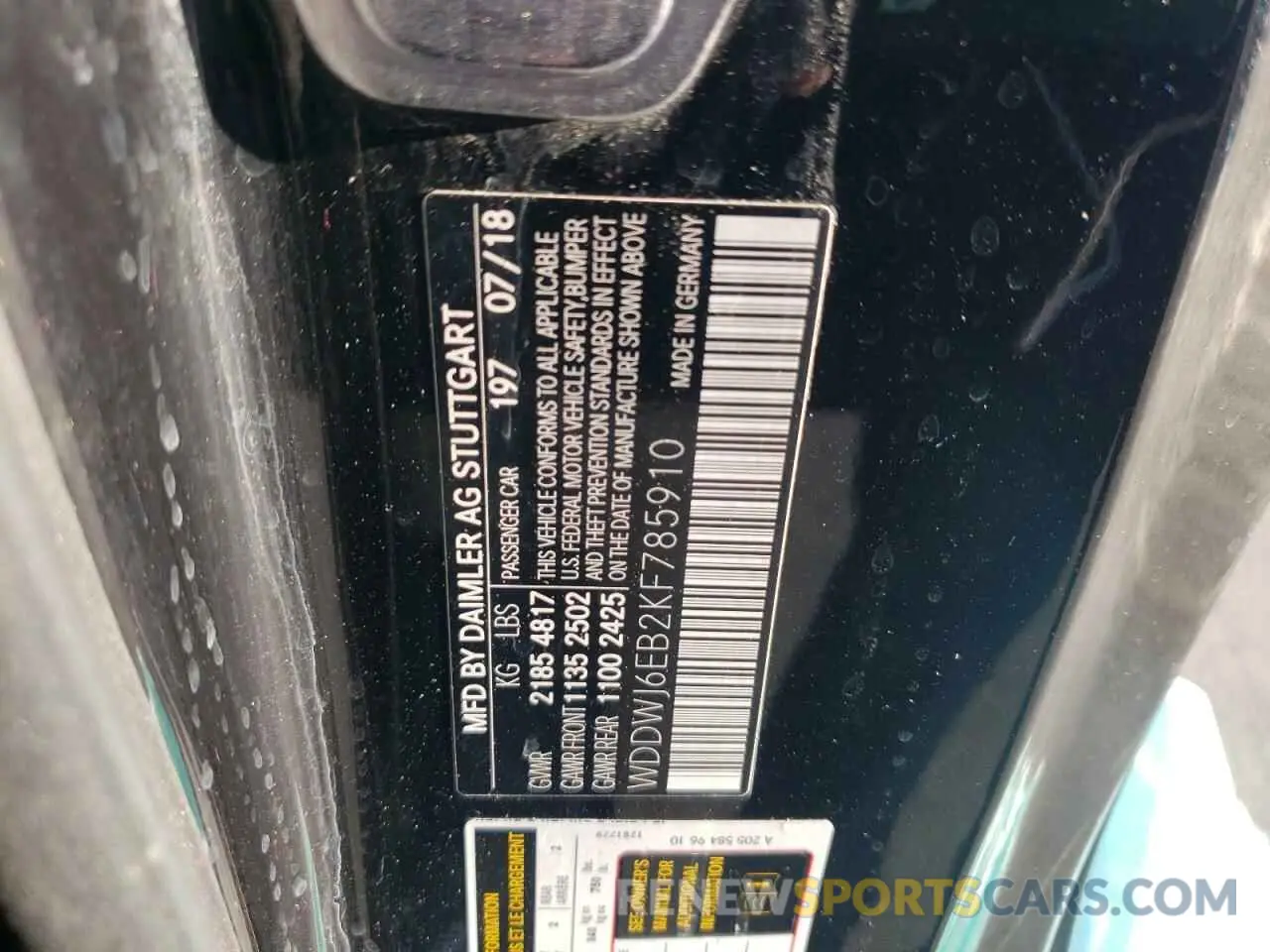 12 fotografías del automóvil dañado WDDWJ6EB2KF785910 MERCEDES-BENZ C-CLASS 2019