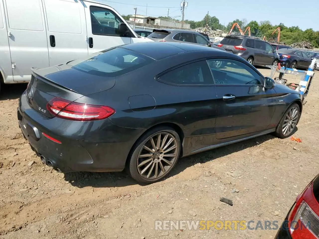 3 fotografías del automóvil dañado WDDWJ6EB6KF895522 MERCEDES-BENZ C-CLASS 2019