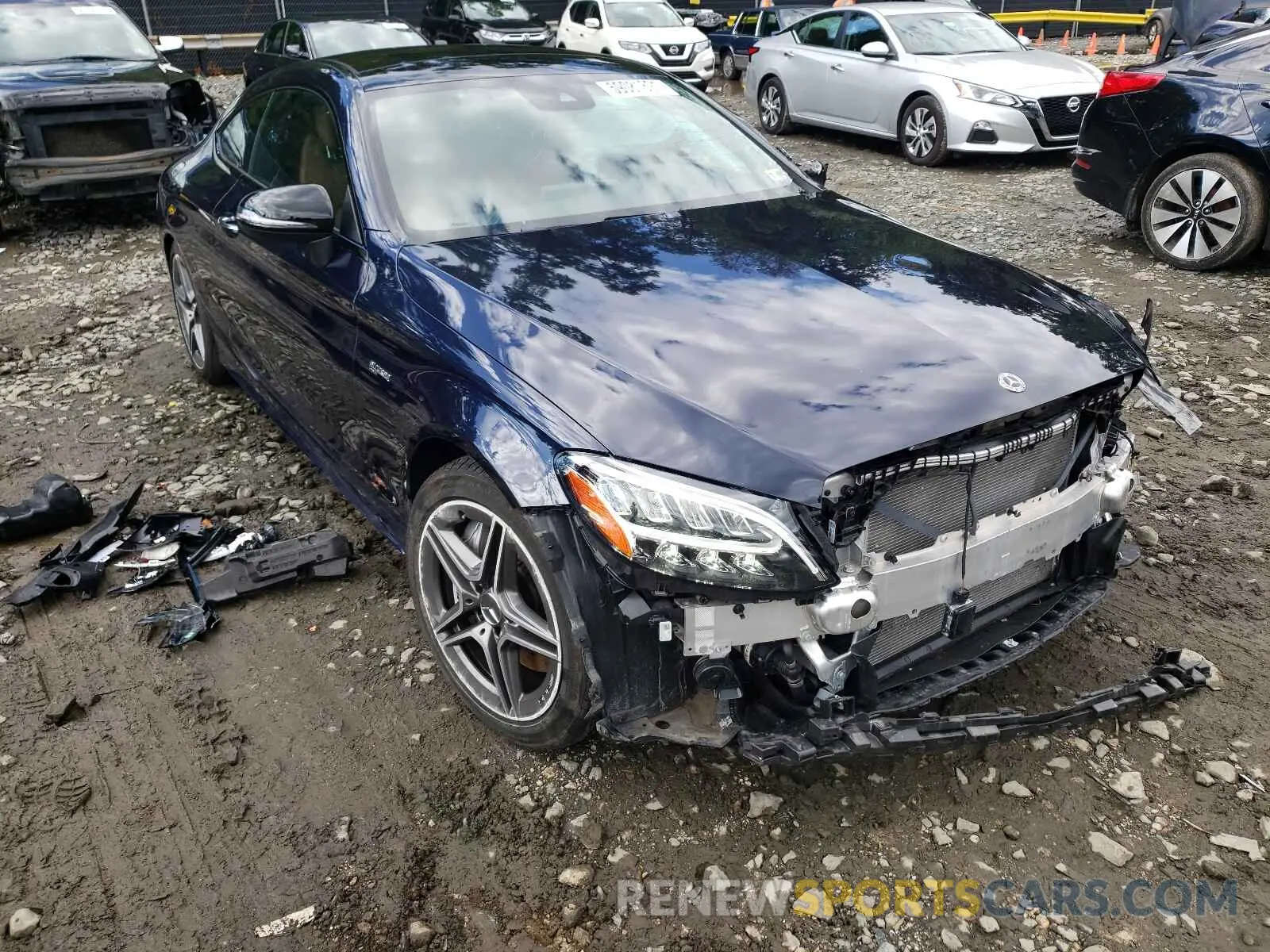 1 fotografías del automóvil dañado WDDWJ6EB8KF807201 MERCEDES-BENZ C-CLASS 2019