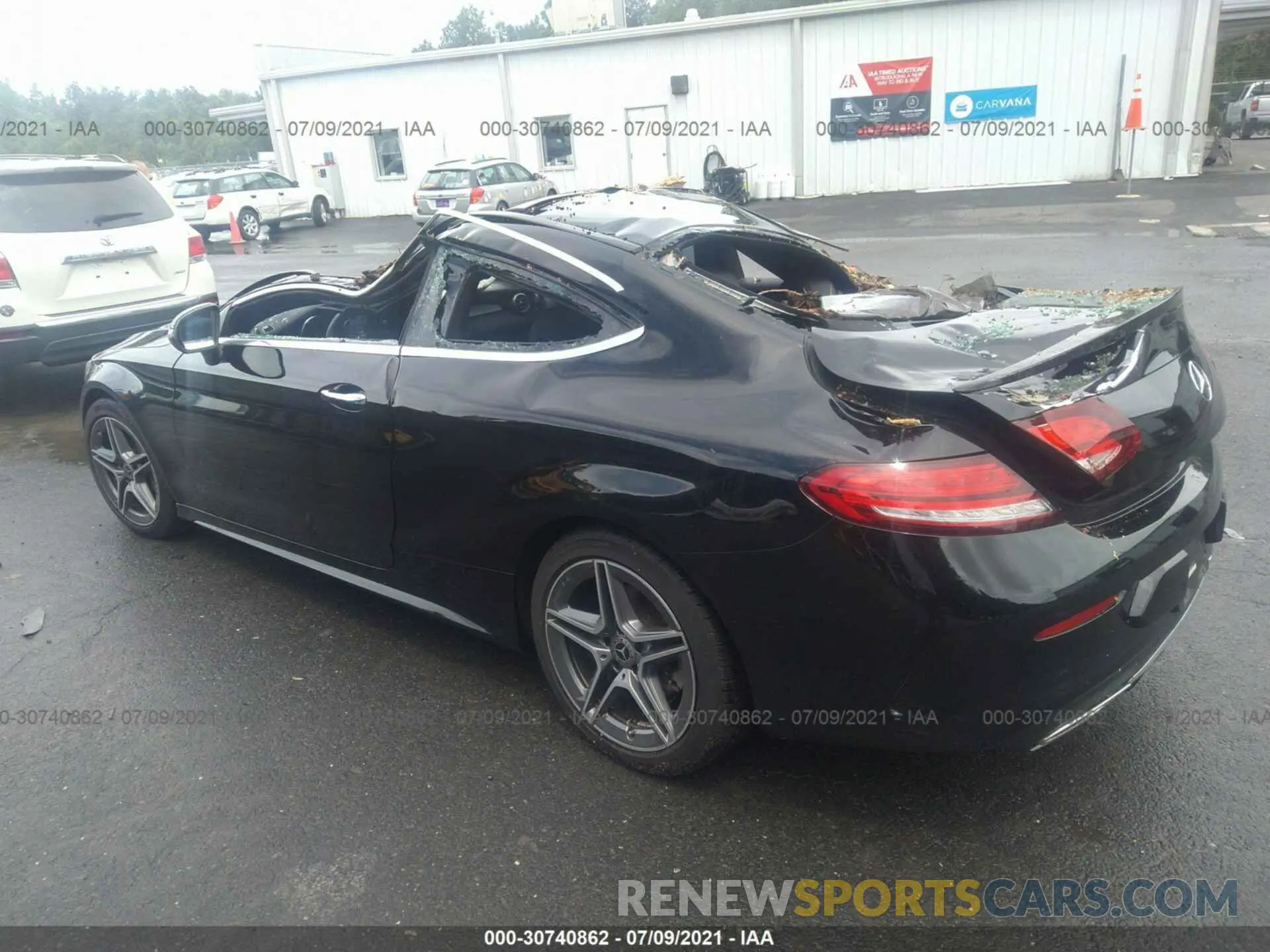 3 fotografías del automóvil dañado WDDWJ8EB2KF802460 MERCEDES-BENZ C-CLASS 2019