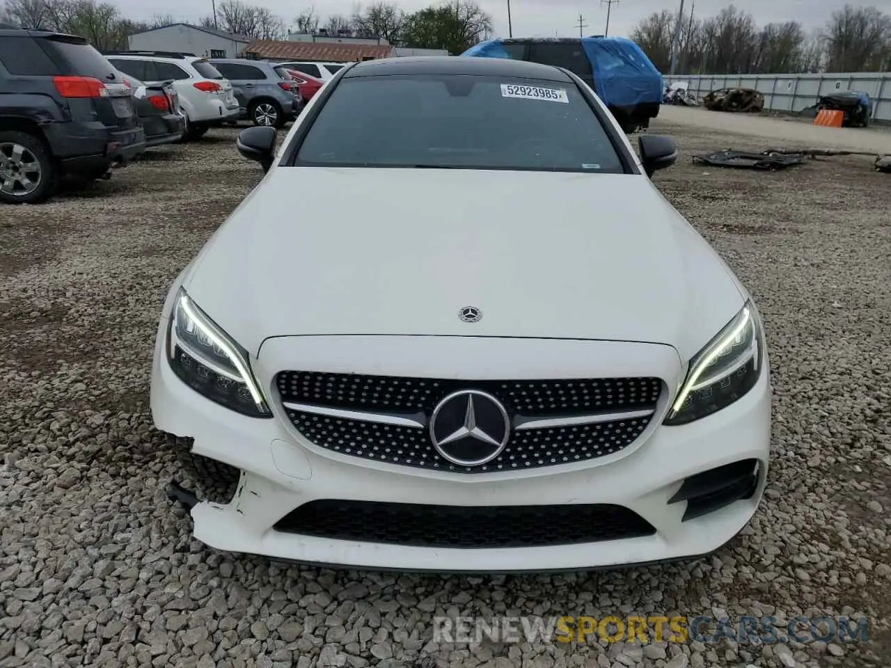 5 fotografías del automóvil dañado WDDWJ8EB6KF843271 MERCEDES-BENZ C-CLASS 2019