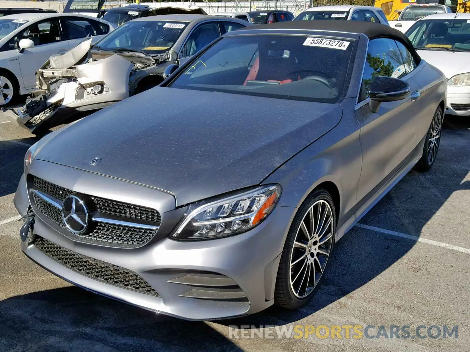 2 fotografías del automóvil dañado WDDWK8DB1KF807907 MERCEDES-BENZ C CLASS 2019