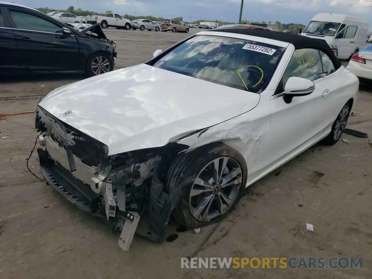 2 fotografías del automóvil dañado WDDWK8DB8KF835980 MERCEDES-BENZ C-CLASS 2019