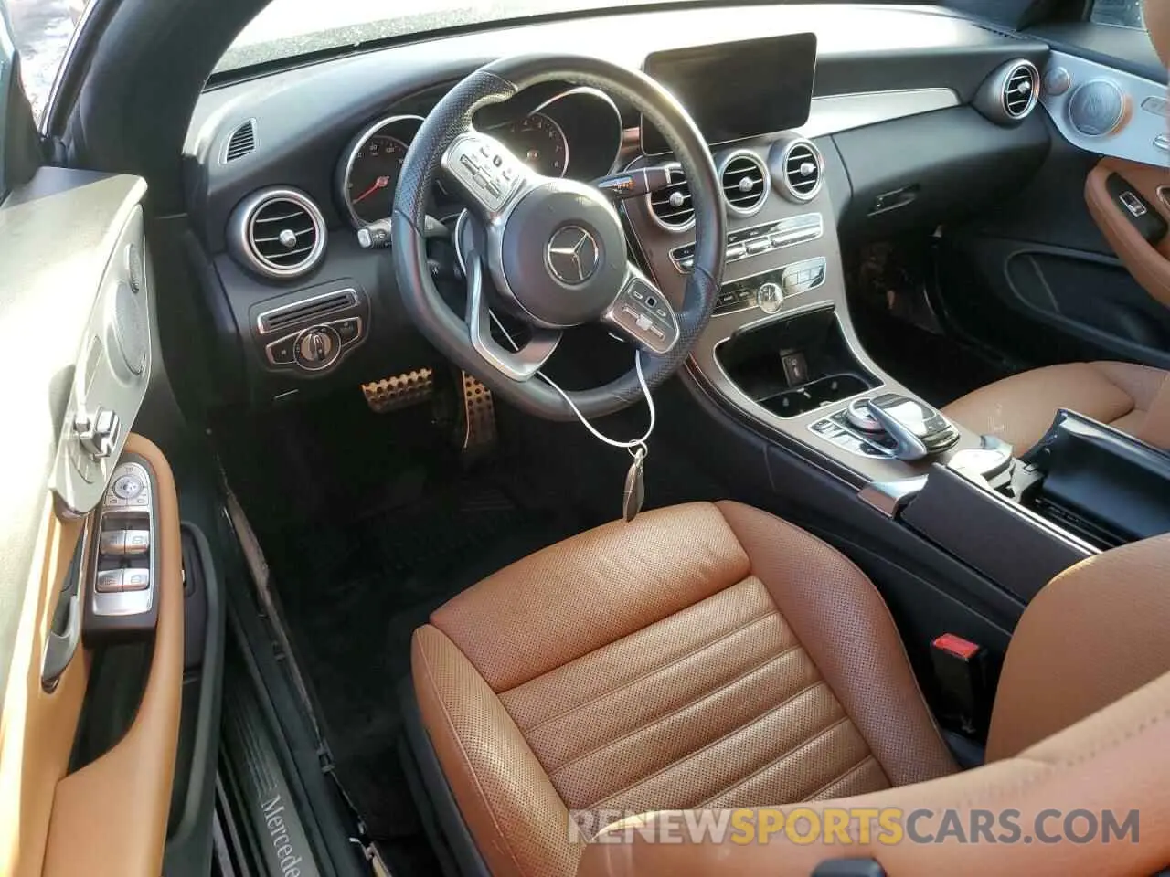 8 fotografías del automóvil dañado WDDWK8EB3KF851180 MERCEDES-BENZ C-CLASS 2019