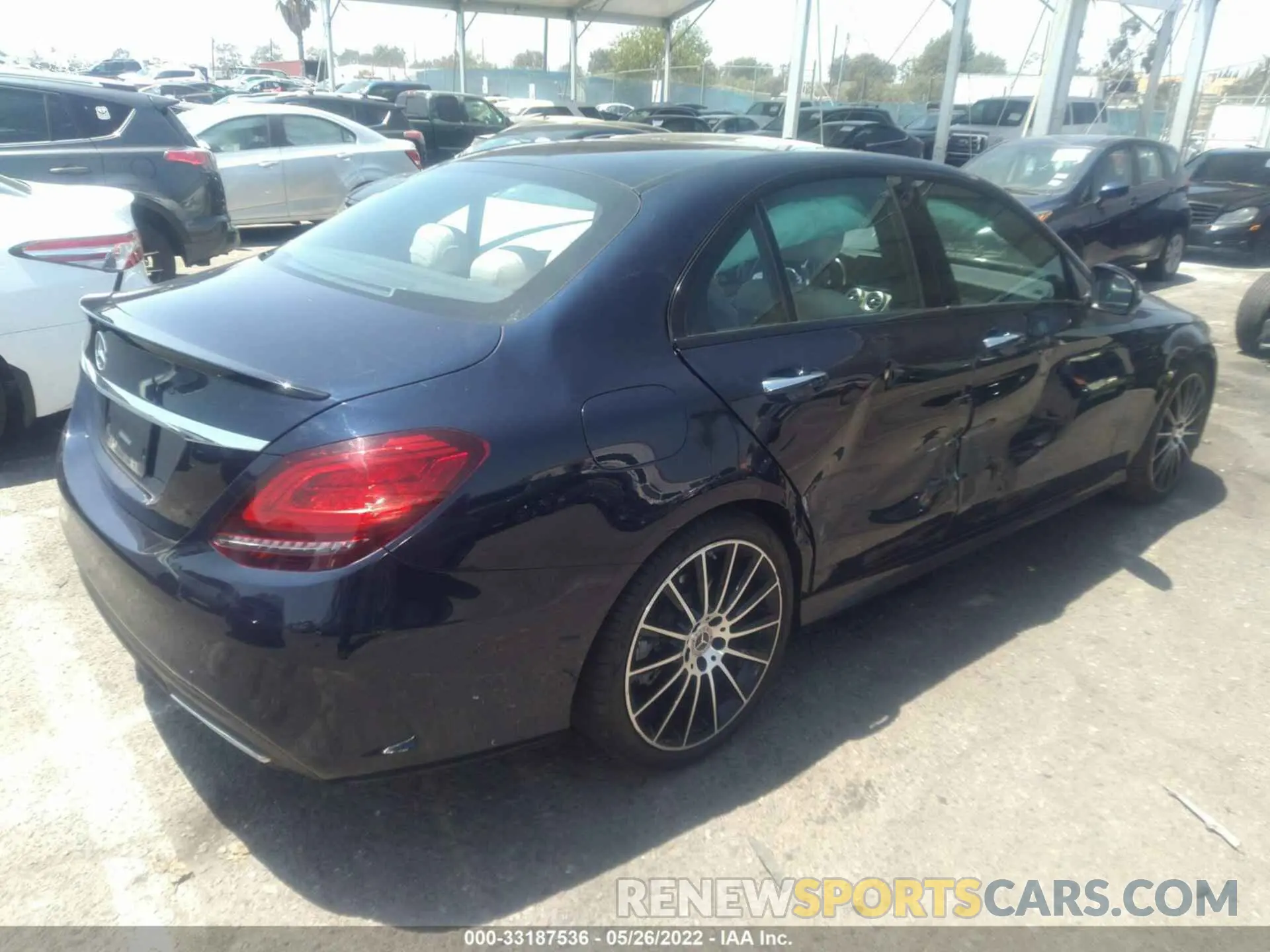 4 fotografías del automóvil dañado 55SWF8DB3LU323322 MERCEDES-BENZ C-CLASS 2020