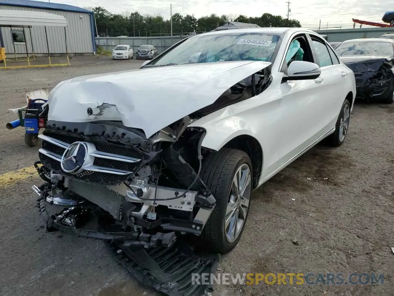 2 fotografías del automóvil dañado 55SWF8EB2LU325965 MERCEDES-BENZ C-CLASS 2020