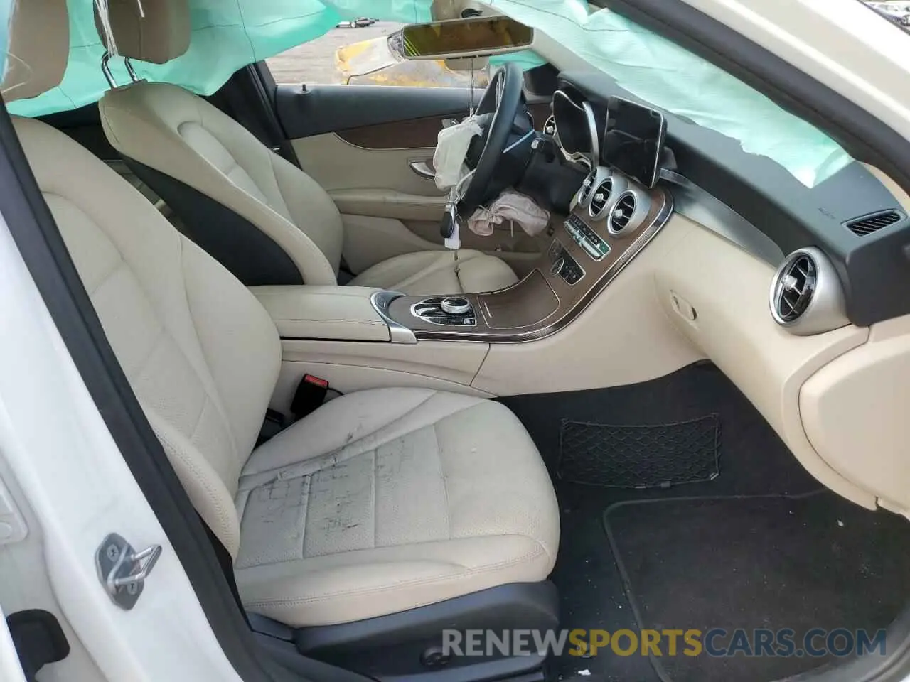 5 fotografías del automóvil dañado 55SWF8EB2LU325965 MERCEDES-BENZ C-CLASS 2020