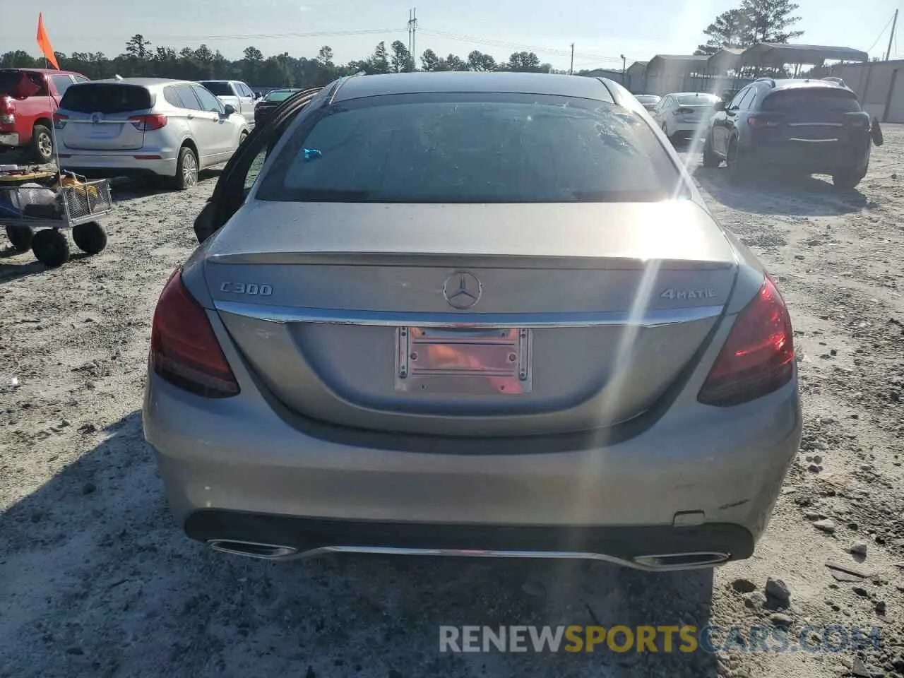 6 fotografías del automóvil dañado 55SWF8EB2LU329322 MERCEDES-BENZ C-CLASS 2020