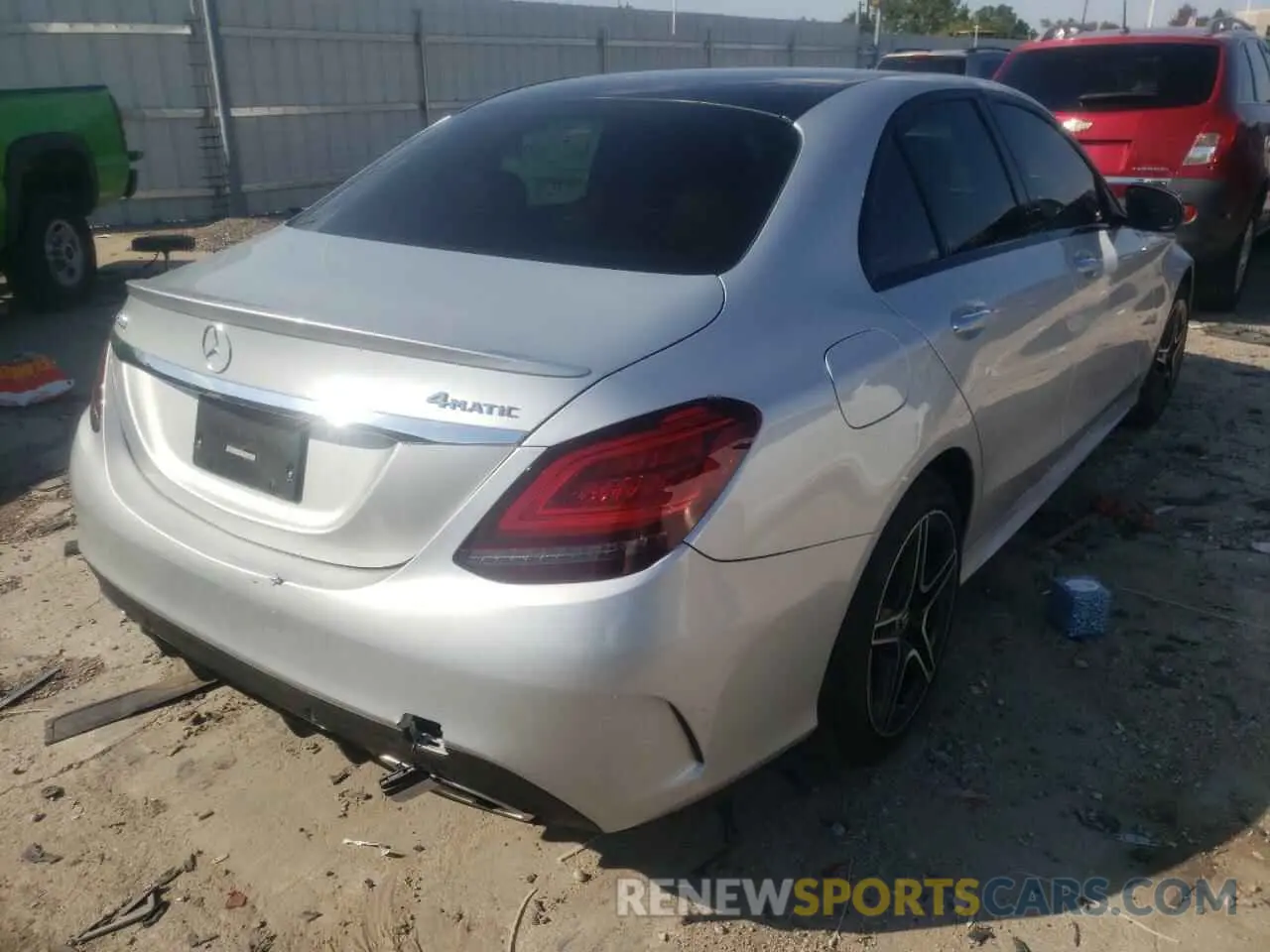 4 fotografías del automóvil dañado 55SWF8EBXLU324451 MERCEDES-BENZ C-CLASS 2020
