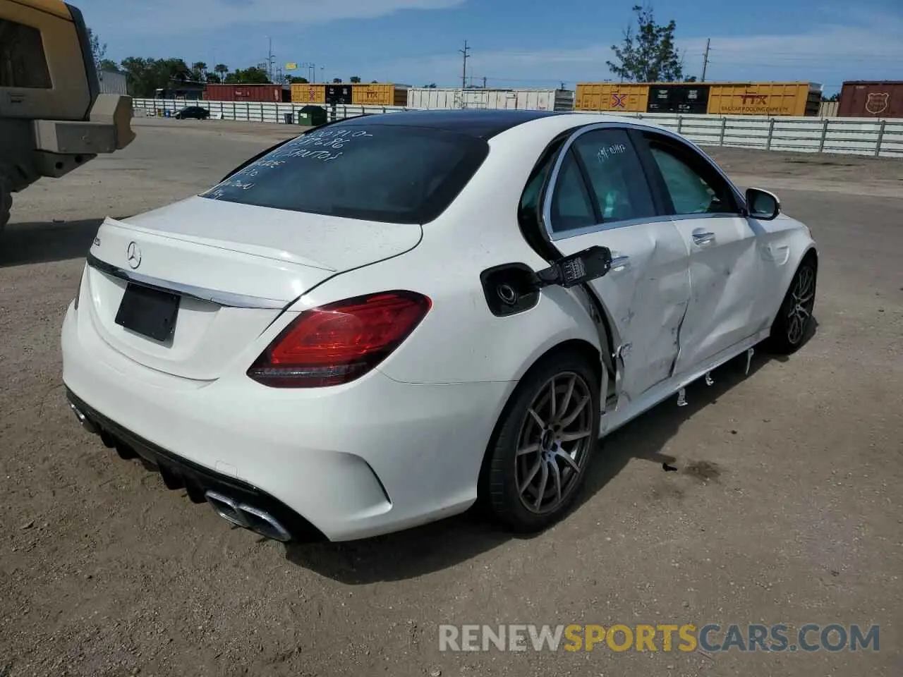 4 fotografías del automóvil dañado 55SWF8GB5LU332776 MERCEDES-BENZ C-CLASS 2020