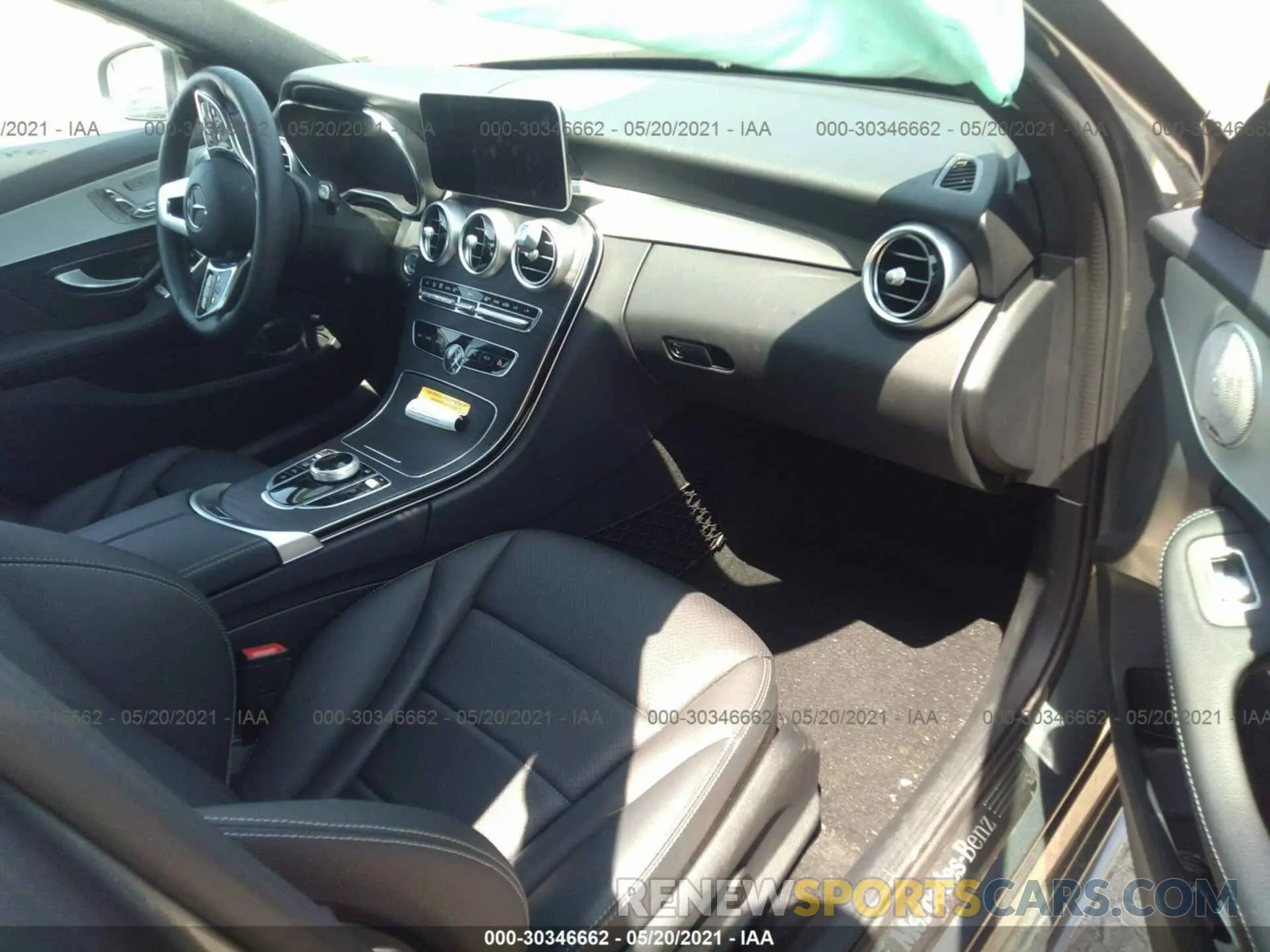 5 fotografías del automóvil dañado W1KWF8EB6LR584671 MERCEDES-BENZ C-CLASS 2020