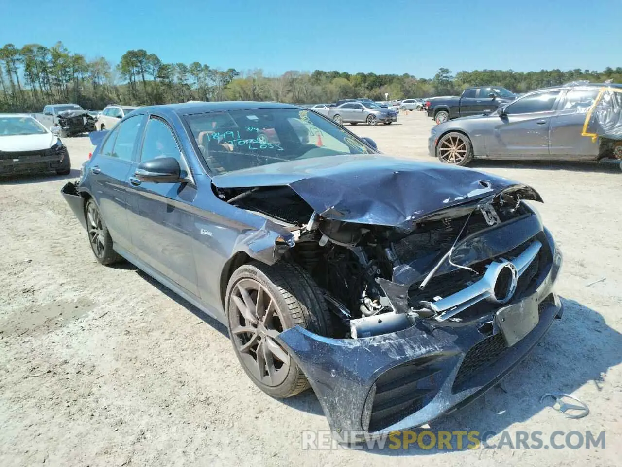 1 fotografías del automóvil dañado WDDWF6EB2LR563529 MERCEDES-BENZ C-CLASS 2020