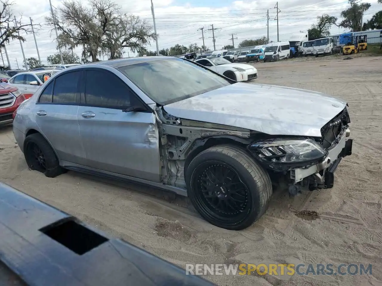 4 fotografías del automóvil dañado WDDWF6EB2LR563806 MERCEDES-BENZ C-CLASS 2020