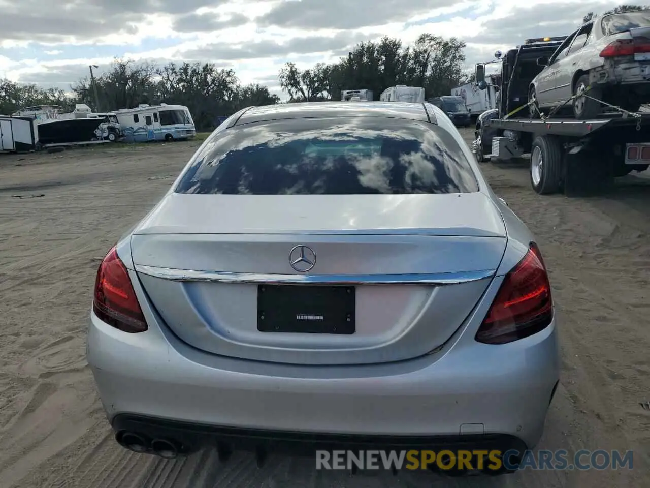 6 fotografías del automóvil dañado WDDWF6EB2LR563806 MERCEDES-BENZ C-CLASS 2020