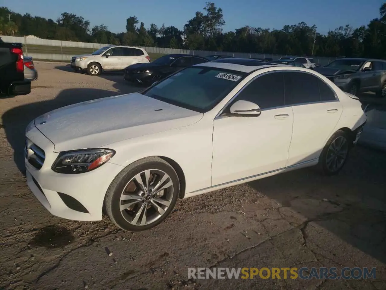 1 fotografías del automóvil dañado WDDWF8DB2LR549076 MERCEDES-BENZ C-CLASS 2020