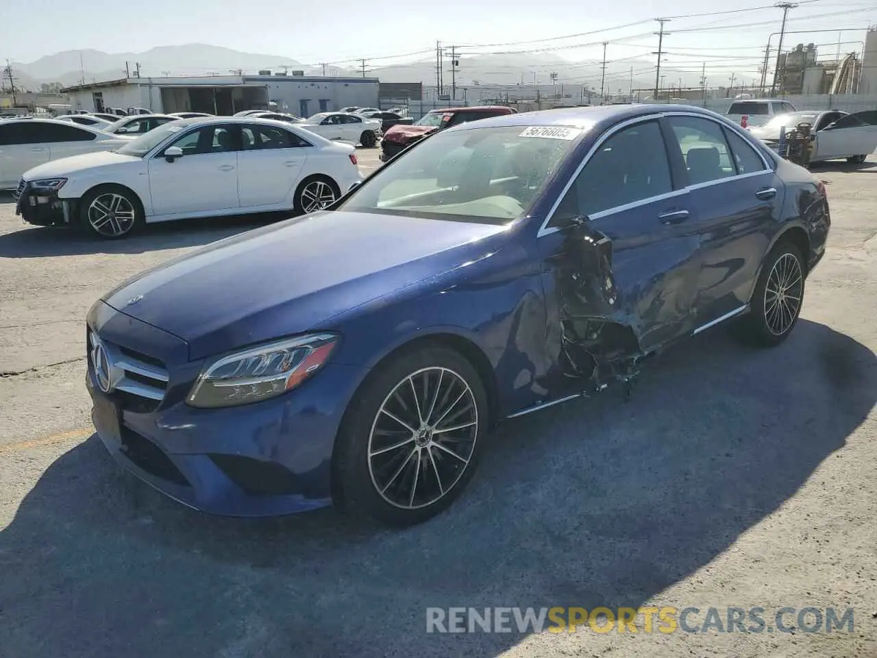 1 fotografías del automóvil dañado WDDWF8DB3LR561527 MERCEDES-BENZ C-CLASS 2020