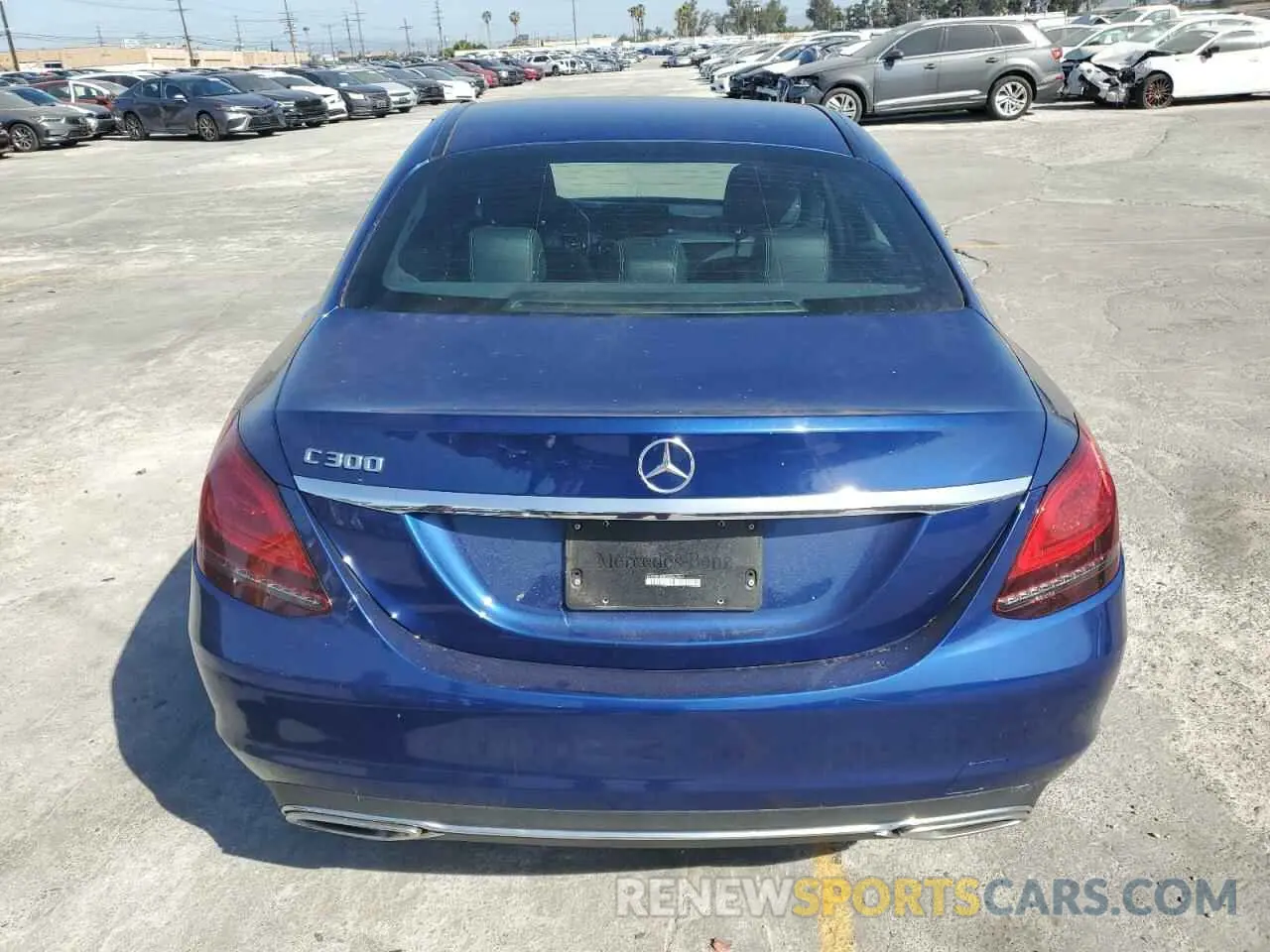 6 fotografías del automóvil dañado WDDWF8DB3LR561527 MERCEDES-BENZ C-CLASS 2020