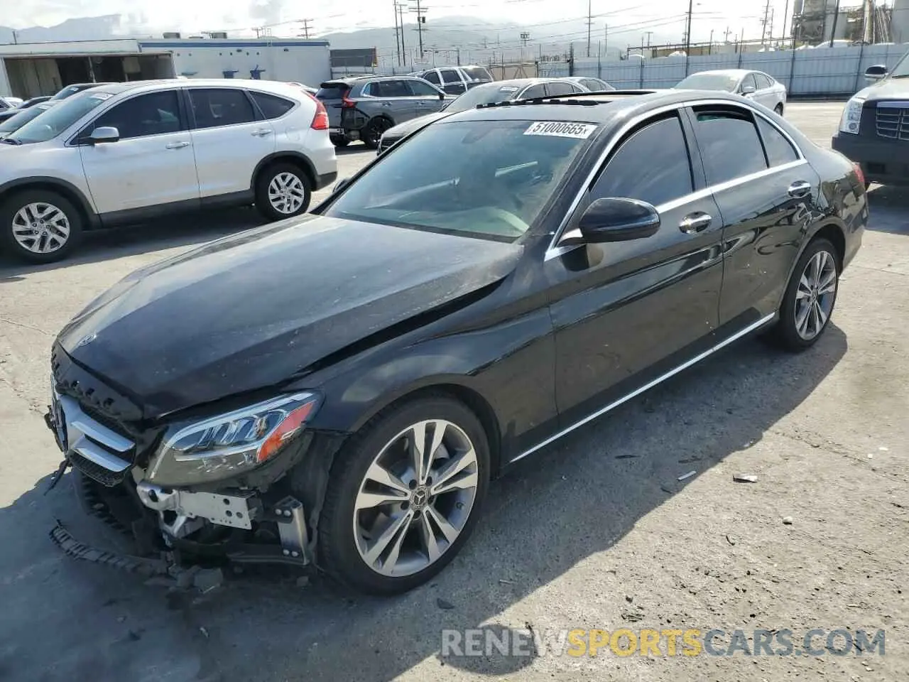 1 fotografías del automóvil dañado WDDWF8DB5LR549105 MERCEDES-BENZ C-CLASS 2020