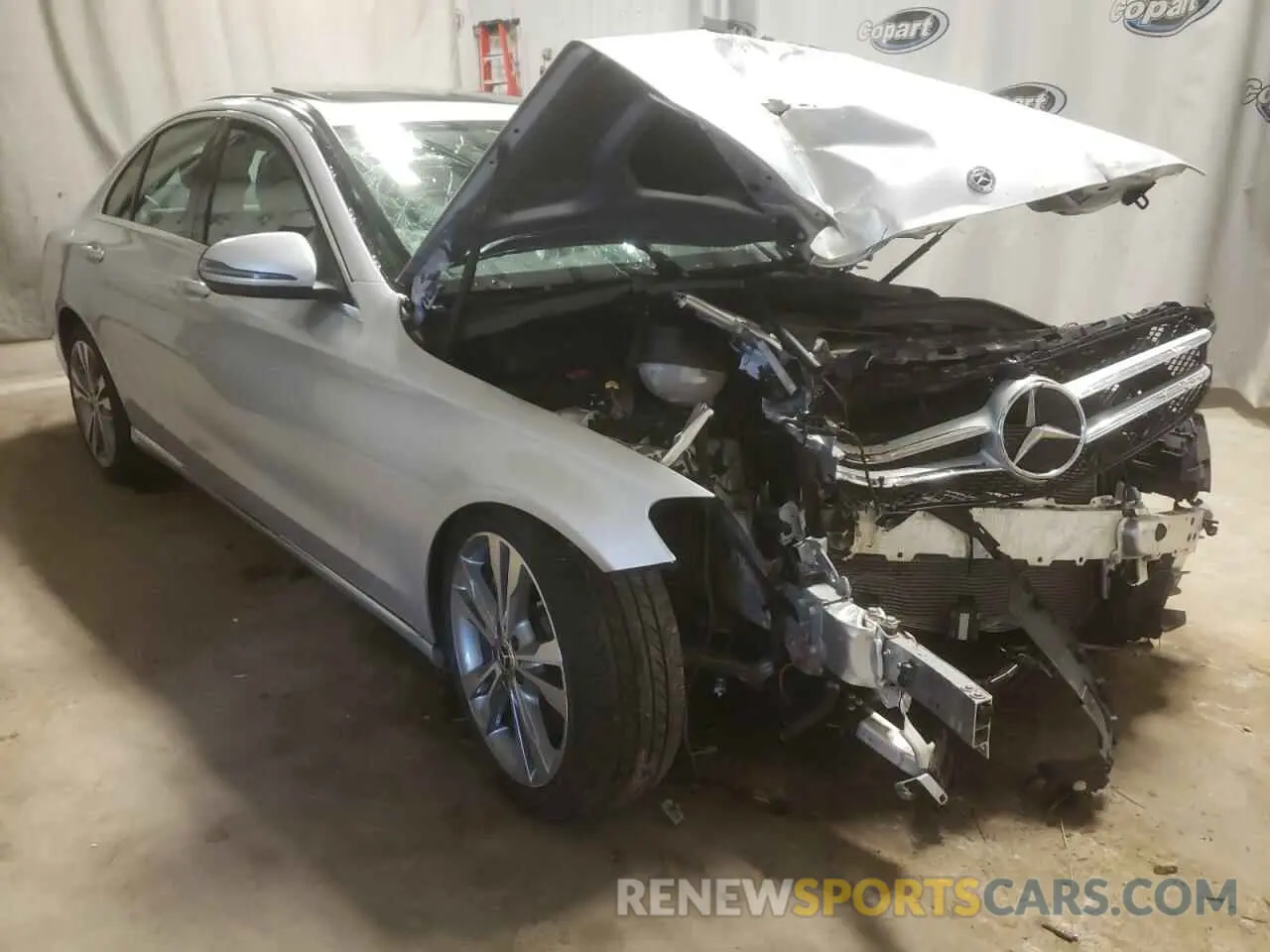 1 fotografías del automóvil dañado WDDWF8DBXLR544966 MERCEDES-BENZ C-CLASS 2020