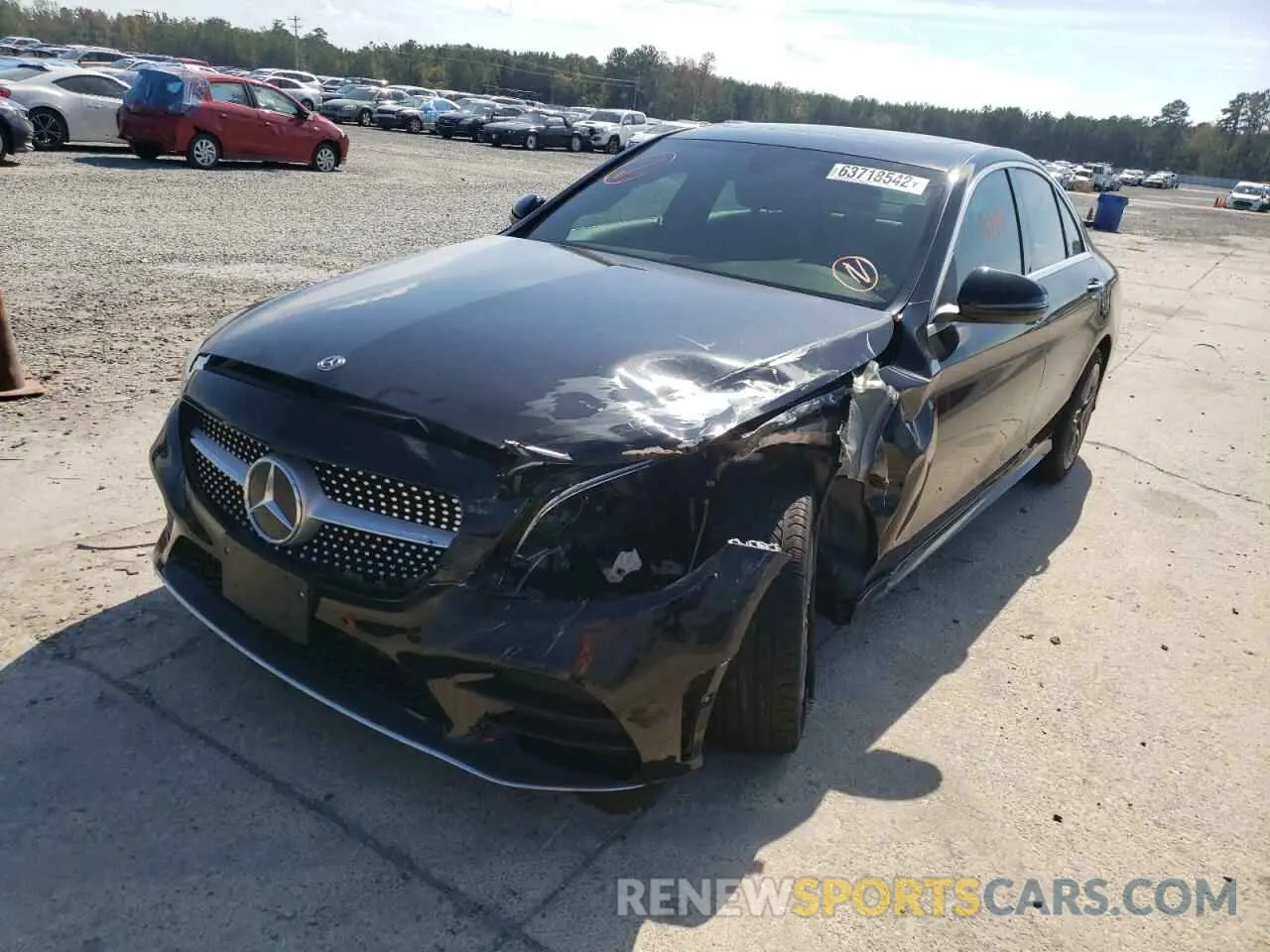 9 fotografías del automóvil dañado WDDWF8EB1LR542859 MERCEDES-BENZ C-CLASS 2020
