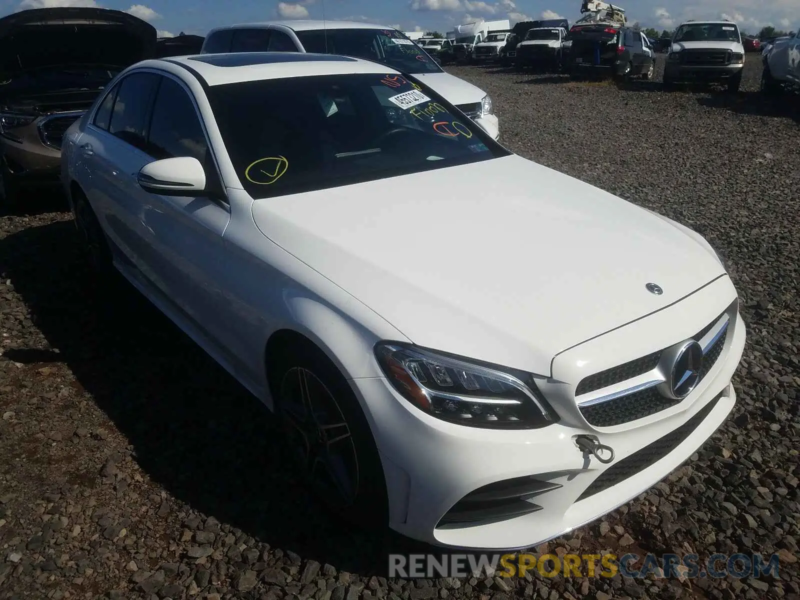 1 fotografías del automóvil dañado WDDWF8EB1LR545583 MERCEDES-BENZ C CLASS 2020