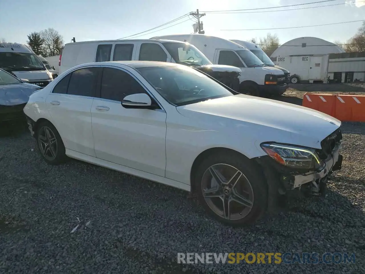 4 fotografías del automóvil dañado WDDWF8EBXLR535764 MERCEDES-BENZ C-CLASS 2020