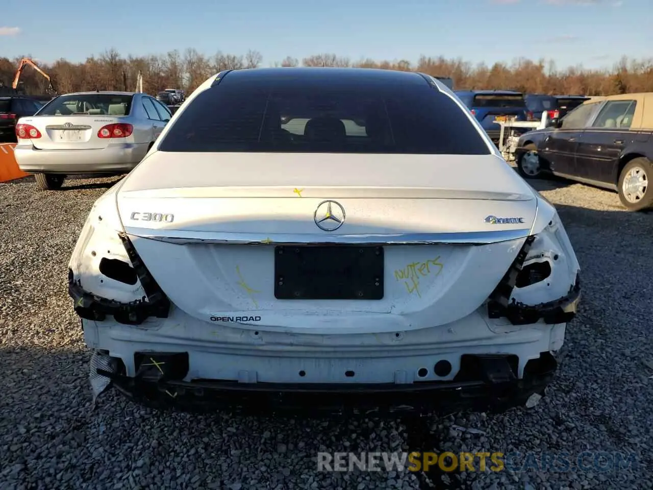 6 fotografías del automóvil dañado WDDWF8EBXLR535764 MERCEDES-BENZ C-CLASS 2020