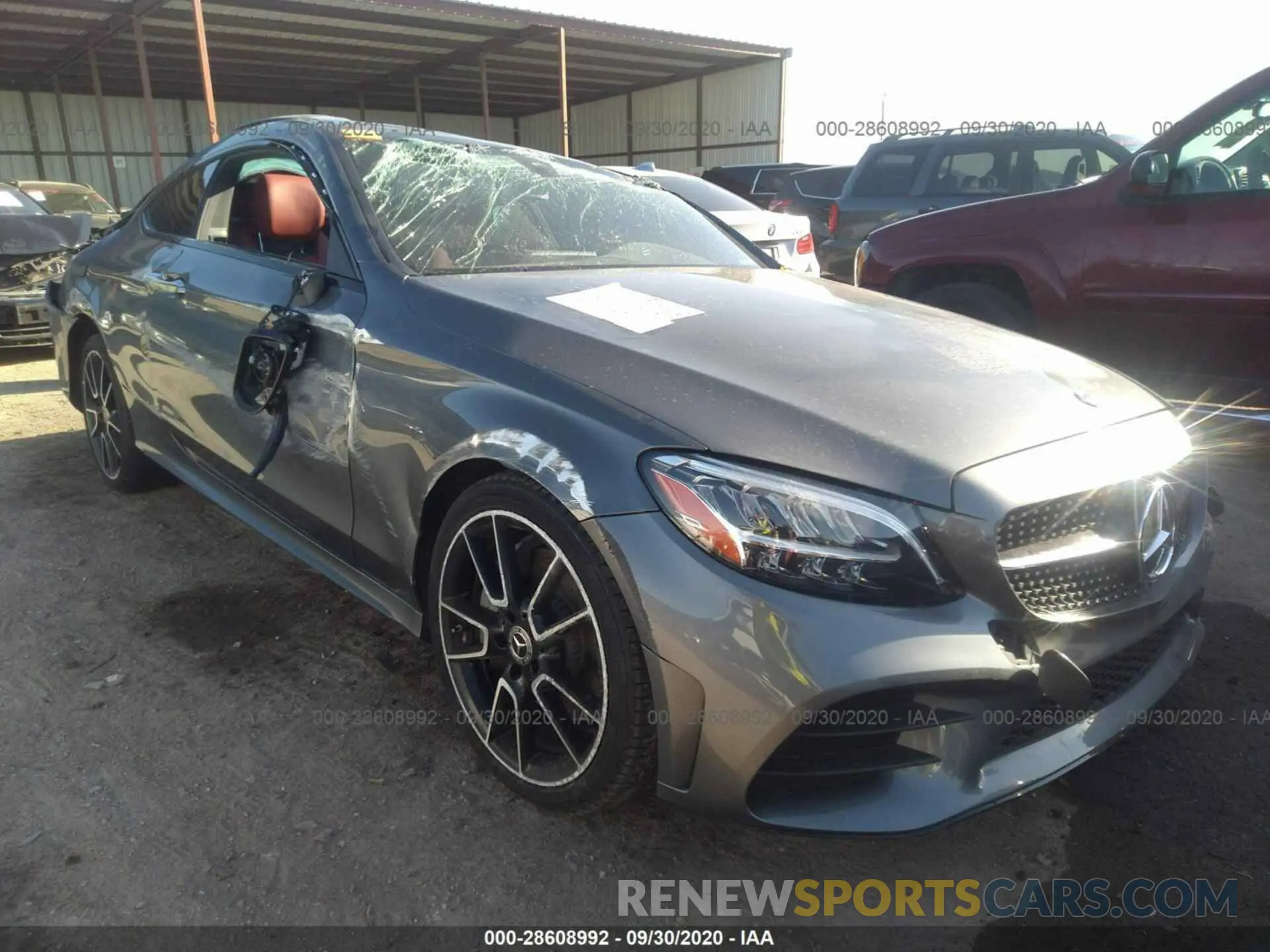 1 fotografías del automóvil dañado WDDWJ8DBXLF951475 MERCEDES-BENZ C-CLASS 2020