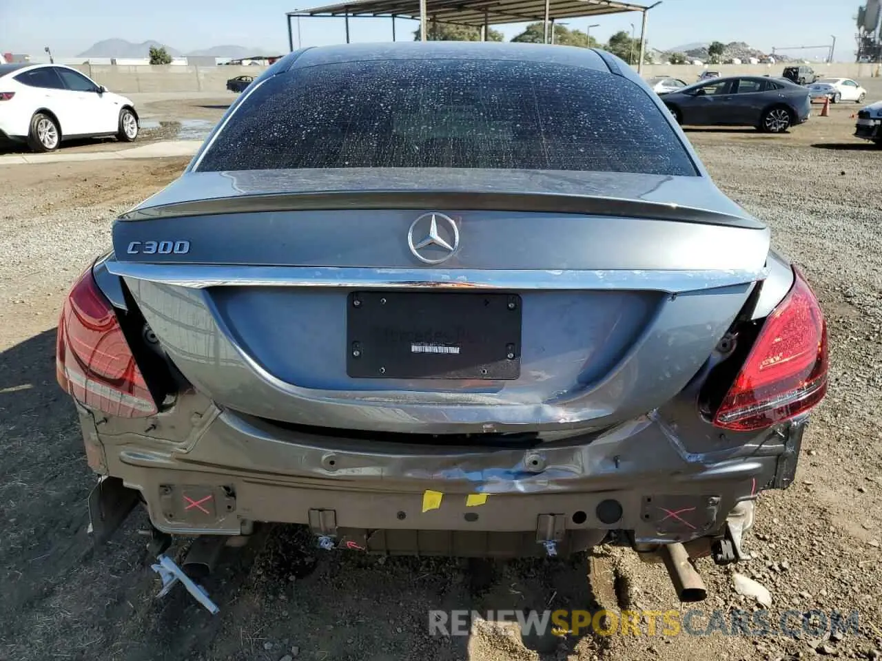6 fotografías del automóvil dañado W1KWF8DB0MR614590 MERCEDES-BENZ C-CLASS 2021