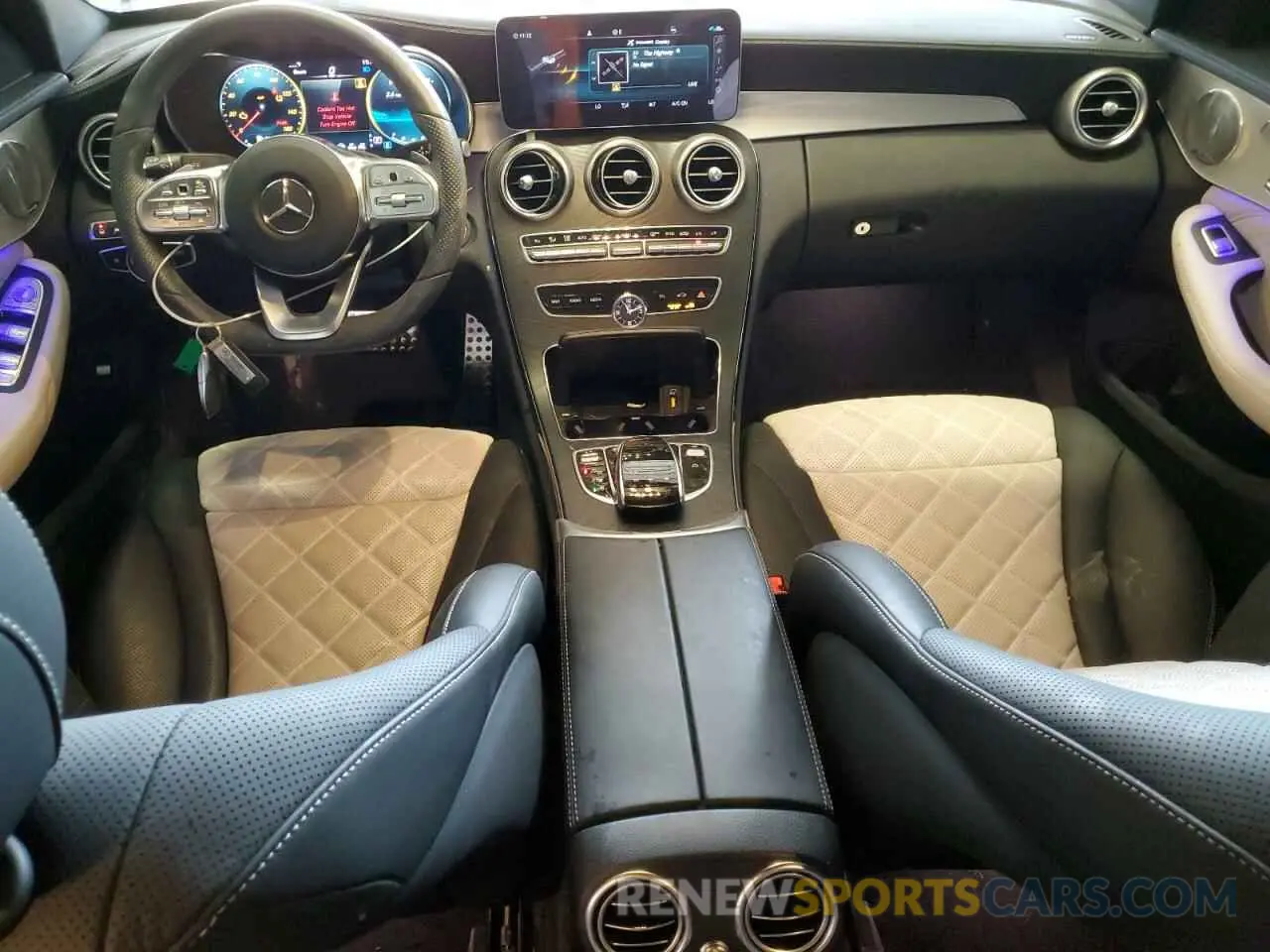 8 fotografías del automóvil dañado W1KWF8DB3MR638950 MERCEDES-BENZ C-CLASS 2021