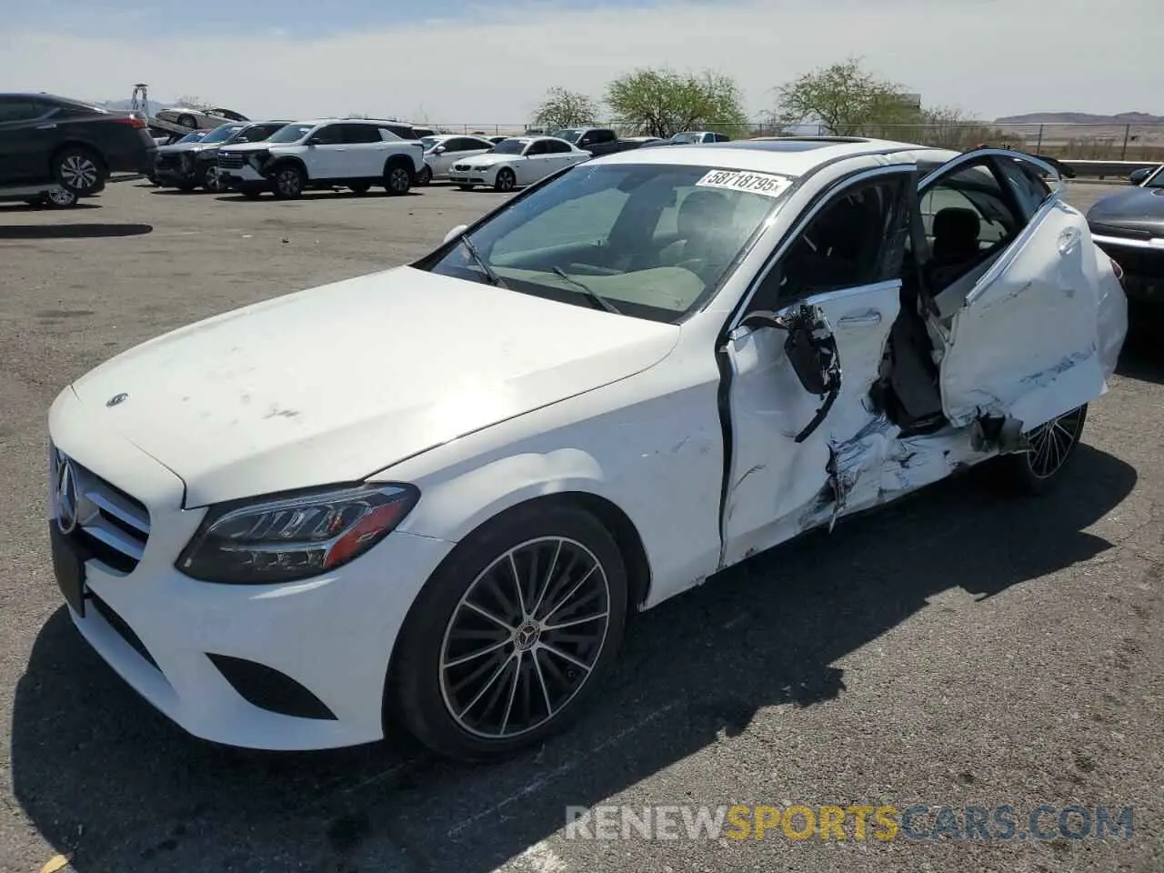 1 fotografías del automóvil dañado W1KWF8DB5MR626928 MERCEDES-BENZ C-CLASS 2021