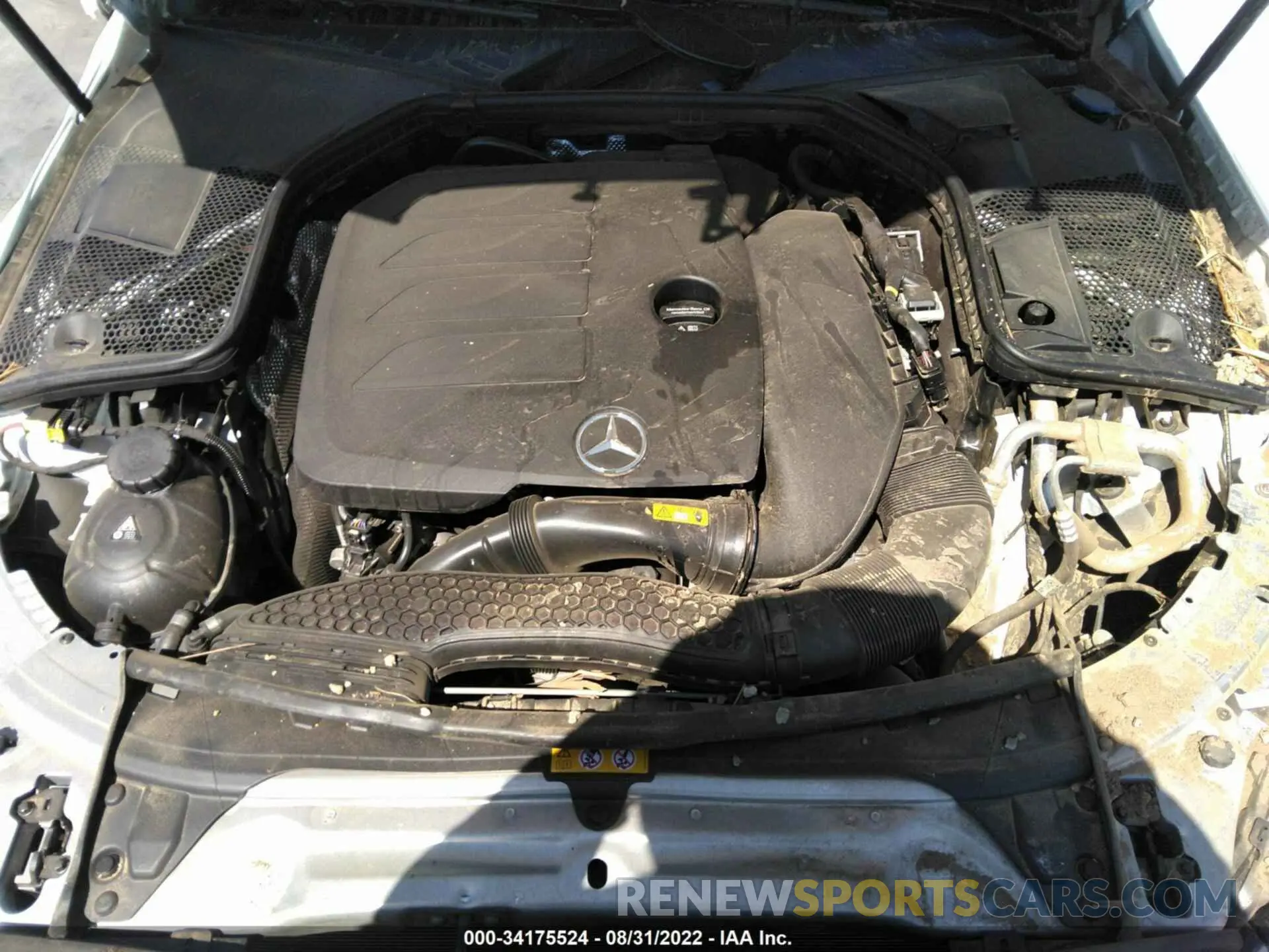 10 fotografías del automóvil dañado W1KWF8DB6MR645925 MERCEDES-BENZ C-CLASS 2021