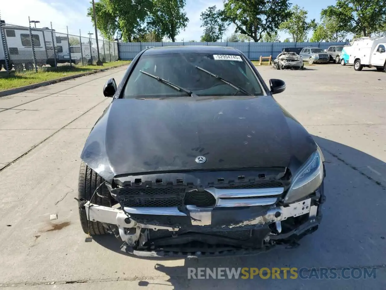 5 fotografías del automóvil dañado W1KWF8DBXMR629713 MERCEDES-BENZ C-CLASS 2021