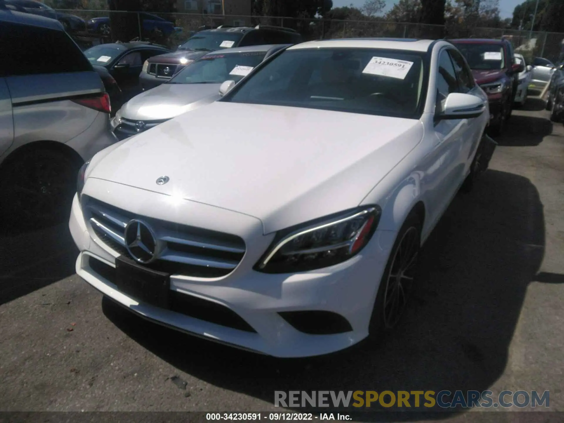 6 fotografías del automóvil dañado W1KWF8DBXMR642803 MERCEDES-BENZ C-CLASS 2021