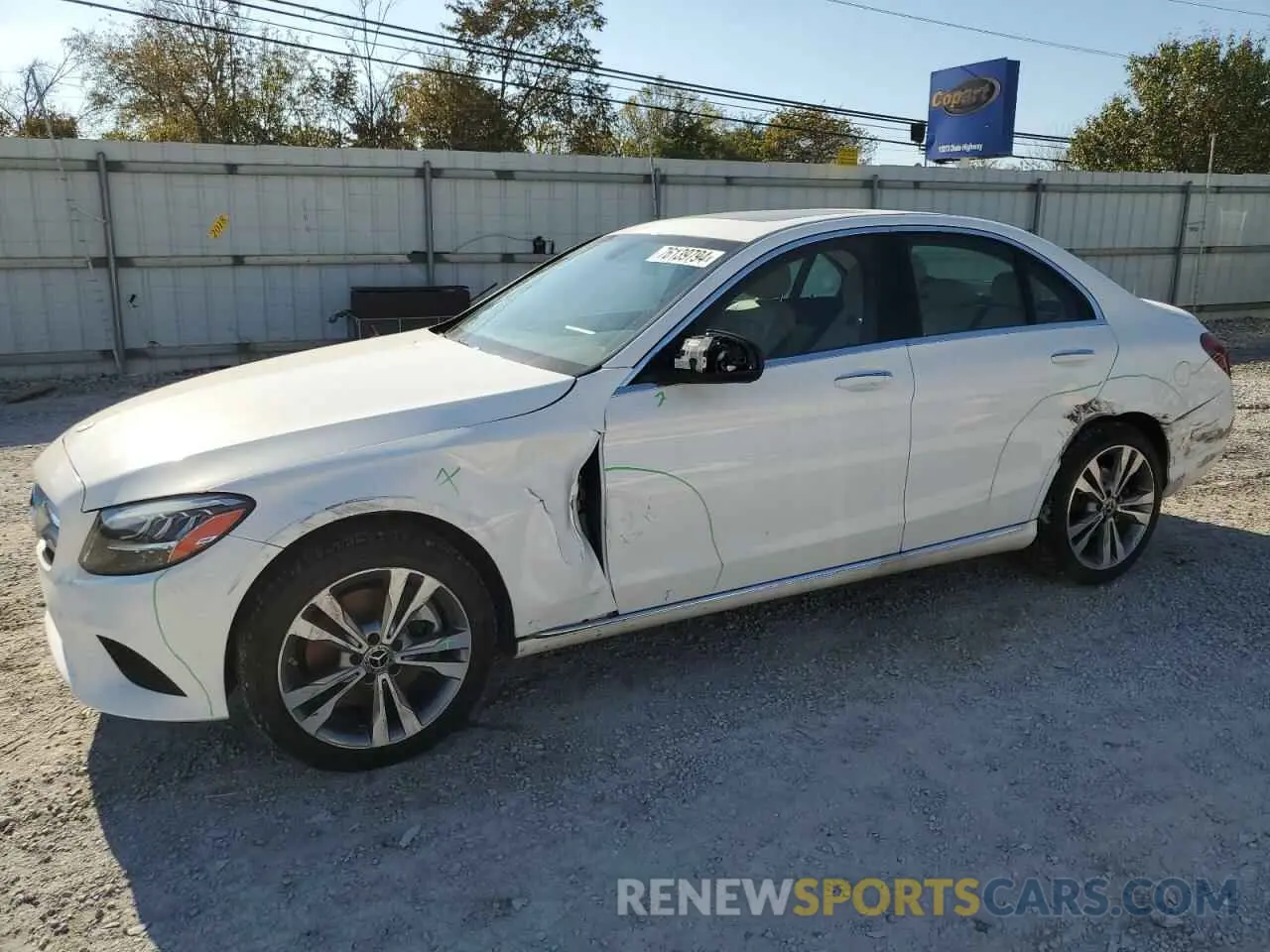 1 fotografías del automóvil dañado W1KWF8EB5MR630170 MERCEDES-BENZ C-CLASS 2021