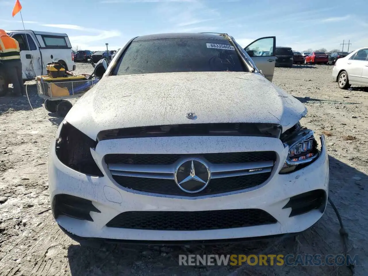 5 fotografías del automóvil dañado W1KWJ6EB9MG094080 MERCEDES-BENZ C-CLASS 2021