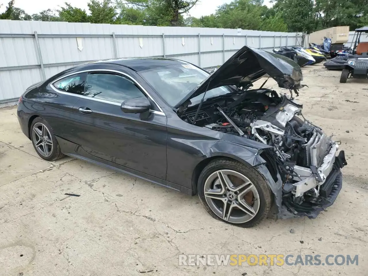 4 fotografías del automóvil dañado W1KWJ8EB4MG046031 MERCEDES-BENZ C-CLASS 2021