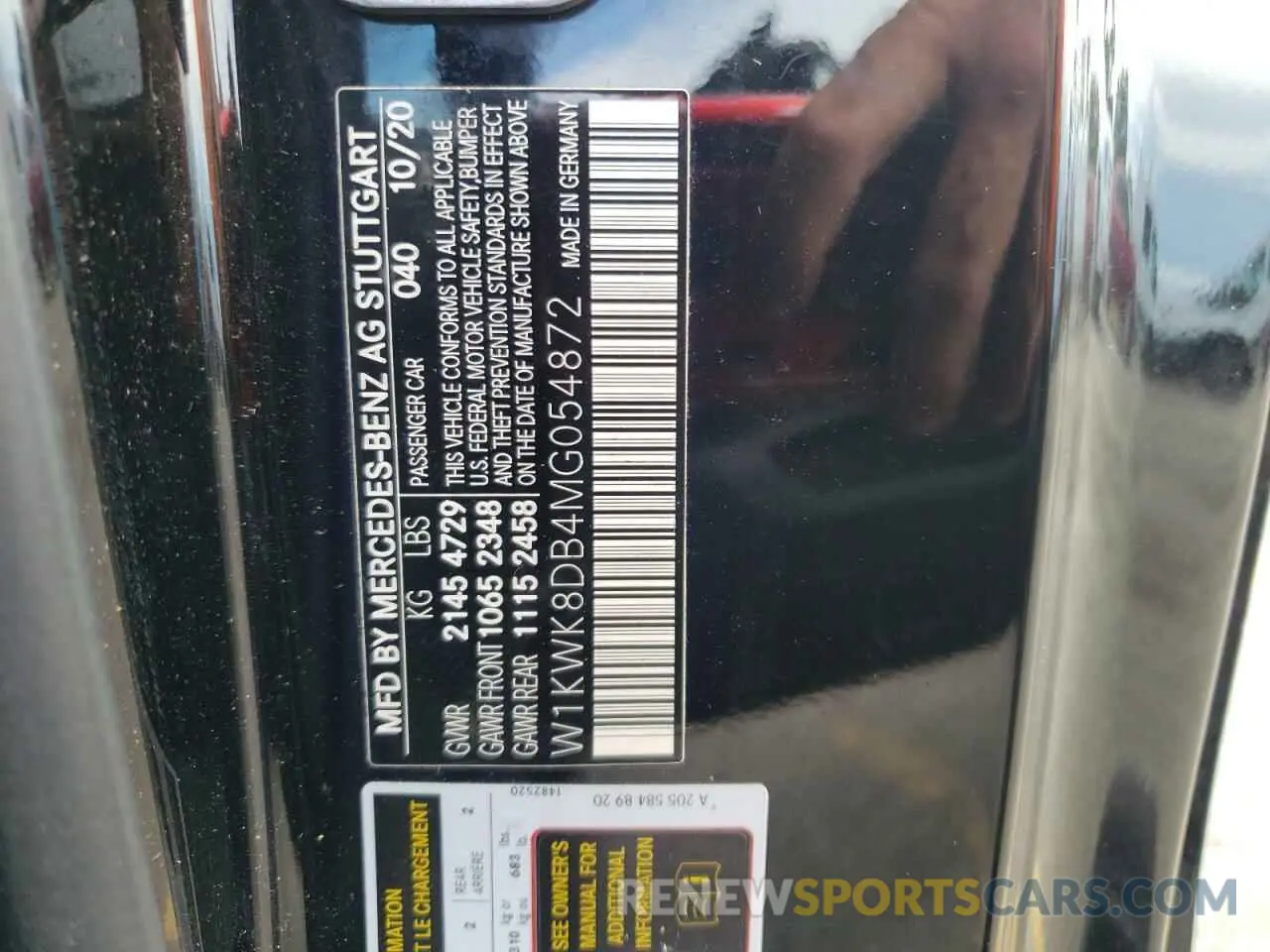 13 fotografías del automóvil dañado W1KWK8DB4MG054872 MERCEDES-BENZ C-CLASS 2021