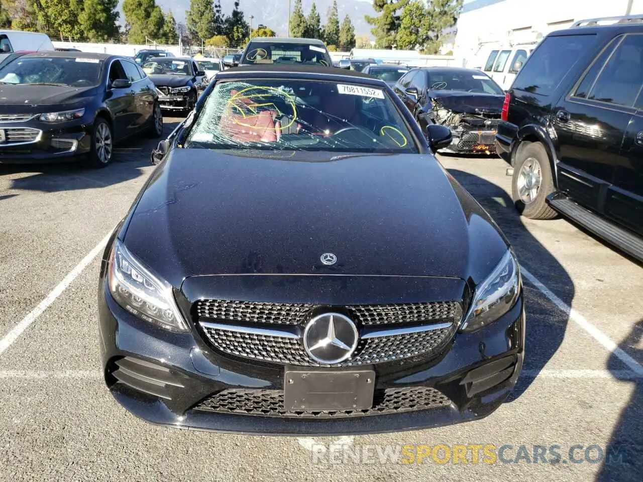 5 fotografías del automóvil dañado W1KWK8DB7MG100453 MERCEDES-BENZ C-CLASS 2021