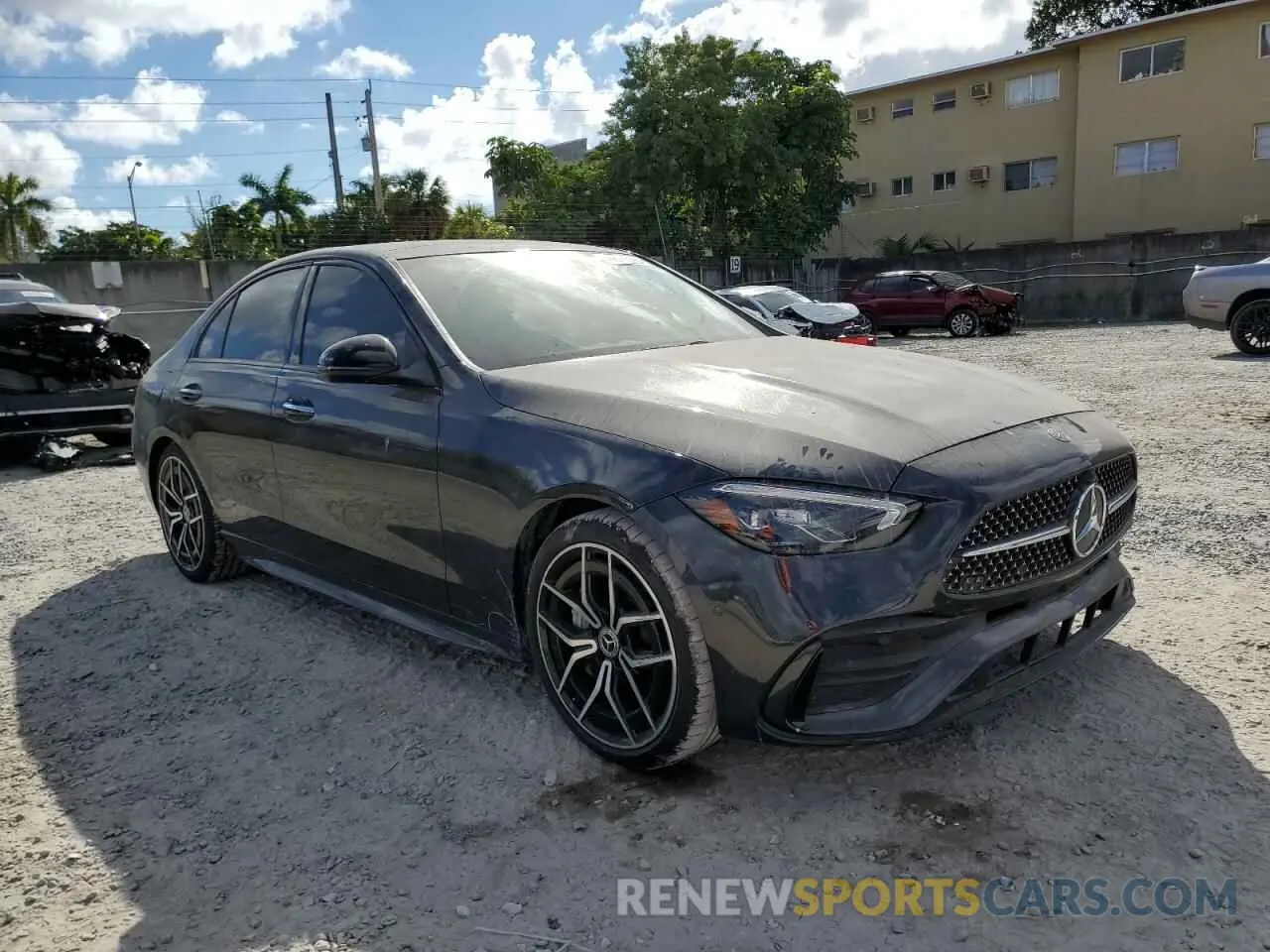 4 fotografías del automóvil dañado W1KAF4GB5NR057756 MERCEDES-BENZ C-CLASS 2022