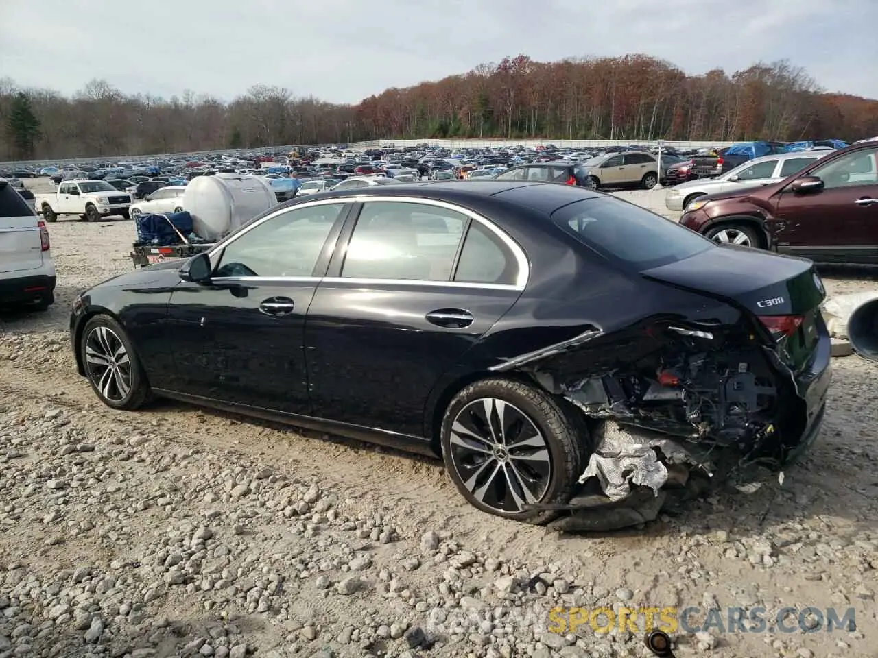 2 fotografías del automóvil dañado W1KAF4HB1NR008262 MERCEDES-BENZ C-CLASS 2022