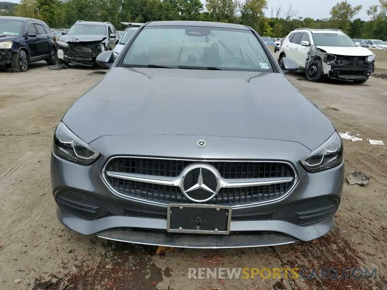 5 fotografías del automóvil dañado W1KAF4HB1NR017933 MERCEDES-BENZ C-CLASS 2022