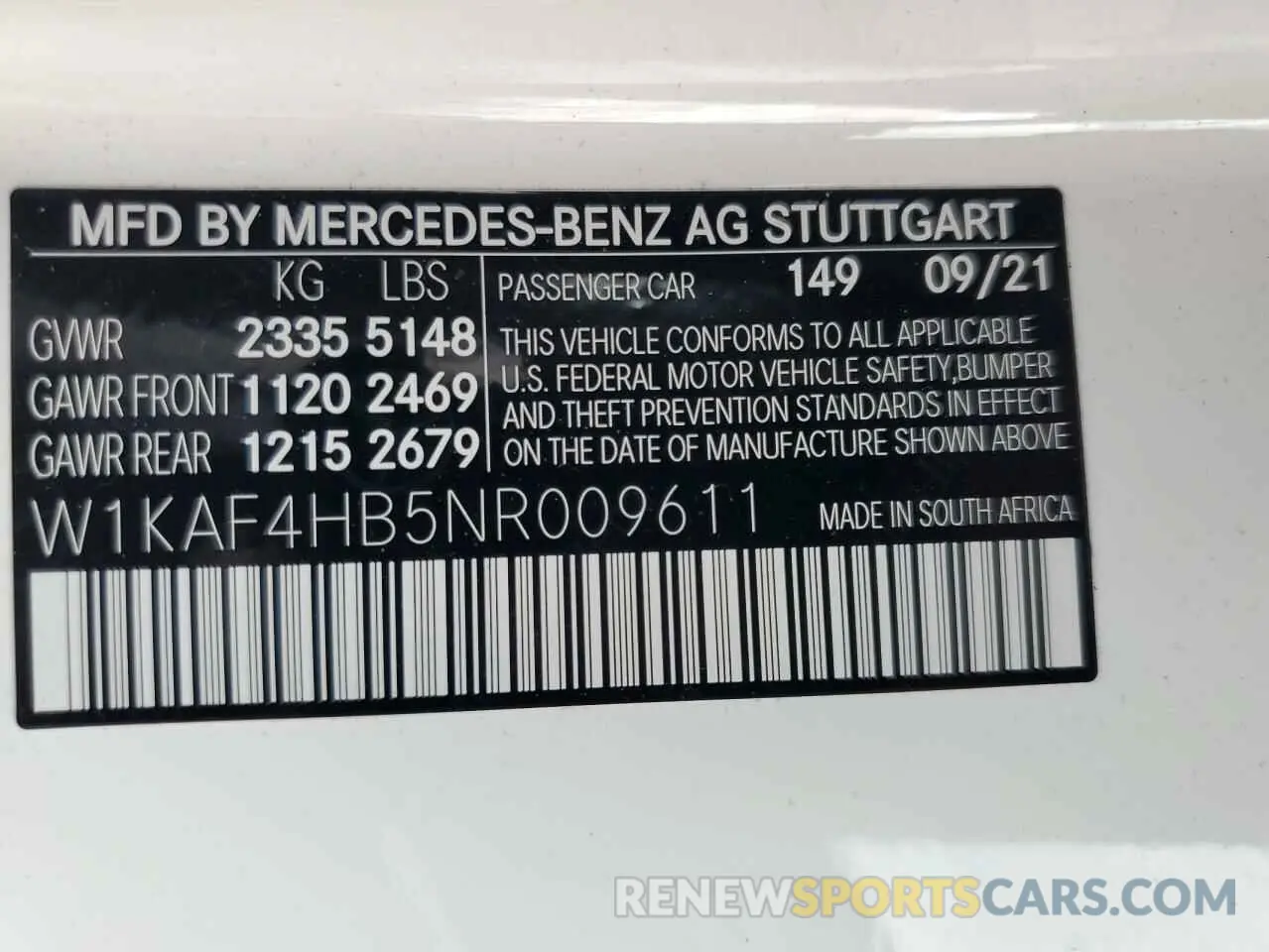 12 fotografías del automóvil dañado W1KAF4HB5NR009611 MERCEDES-BENZ C-CLASS 2022