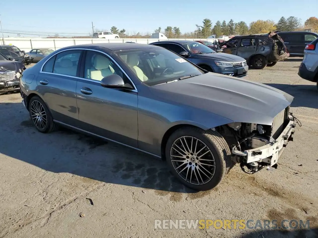 4 fotografías del automóvil dañado W1KAF4HB6NR009780 MERCEDES-BENZ C-CLASS 2022