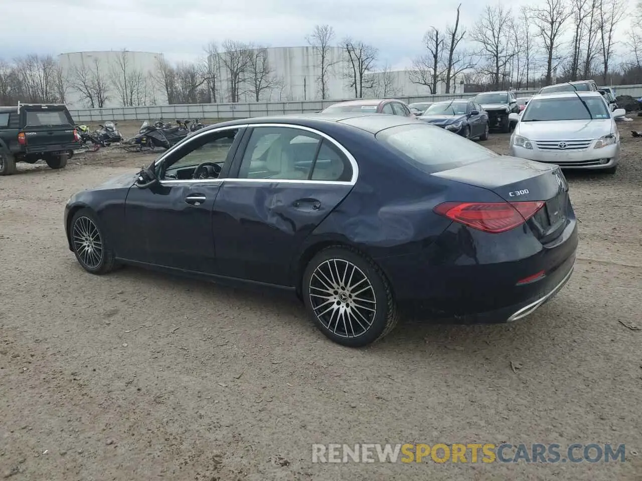 2 fotografías del automóvil dañado W1KAF4HB7NR061578 MERCEDES-BENZ C-CLASS 2022